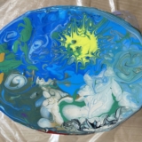 Acryl pouring (Foto: AWO Weisenau)