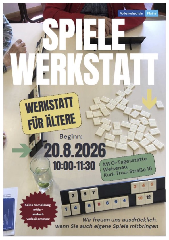 Spielewerkstatt 2026 (Foto: VHS Mainz)